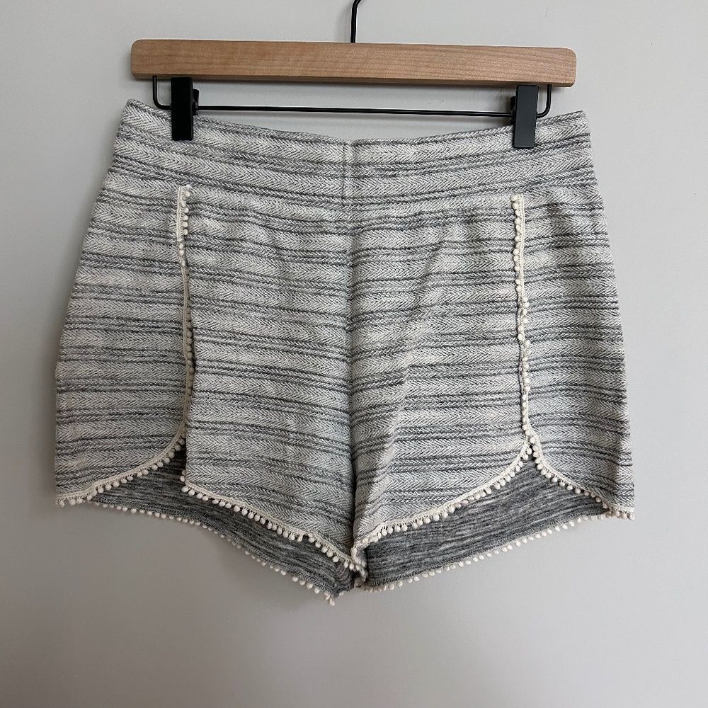 Melrose and Market Ruffle Trim Shabby Chic Grey Shorts